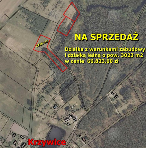 Działka Sprzedaż Krzywice 1